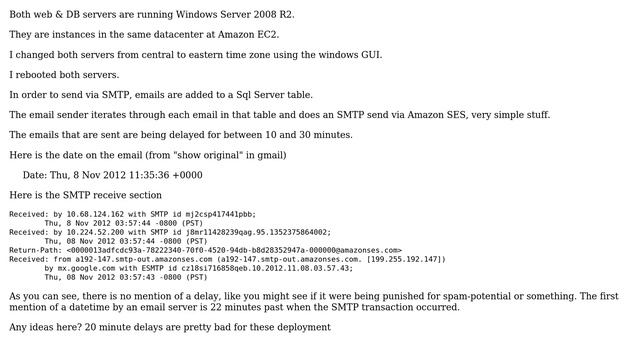 DevOps & SysAdmins: I changed time zone on DB & Web Server. Now SMTP sending is delayed смотреть онлайн