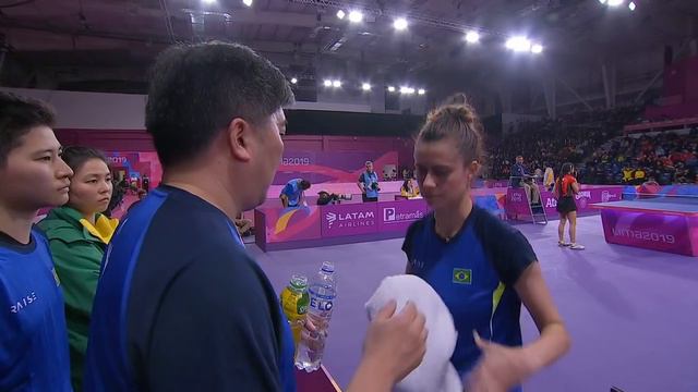 Melanie Diaz vs Bruna Takahashi - Final de Equipos Femenino - Tenis de Mesa - Lima 2019 смотреть онлайн