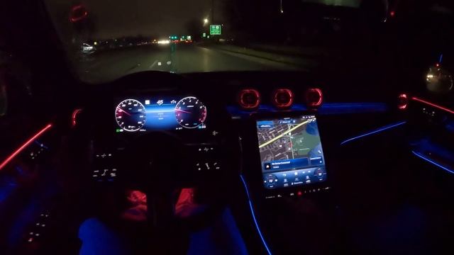 2022 Mercedes-Benz C 300 4Matic - POV Night Drive (Binaural Audio) смотреть онлайн