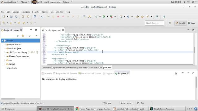 How to edit maven project's pom file in eclipse?- hadoop project example смотреть онлайн