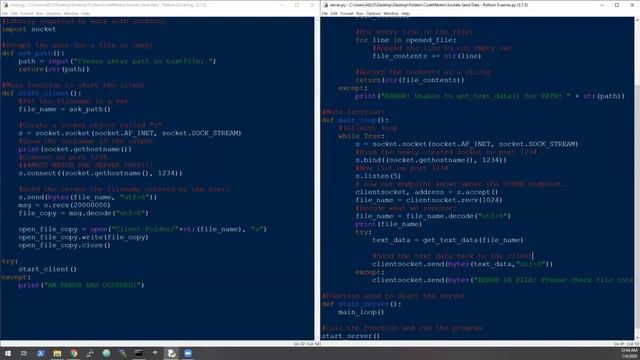 Python for Beginners: Socket Tutorial - Client & Server - How to Send a Text File смотреть онлайн
