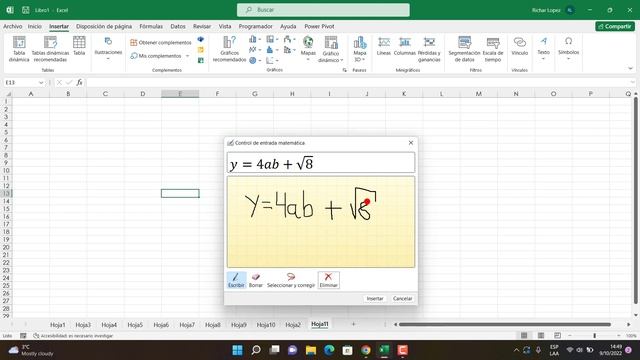 ✅Cómo insertar ECUACIONES en Excel. Manual y predeterminada ?? смотреть онлайн