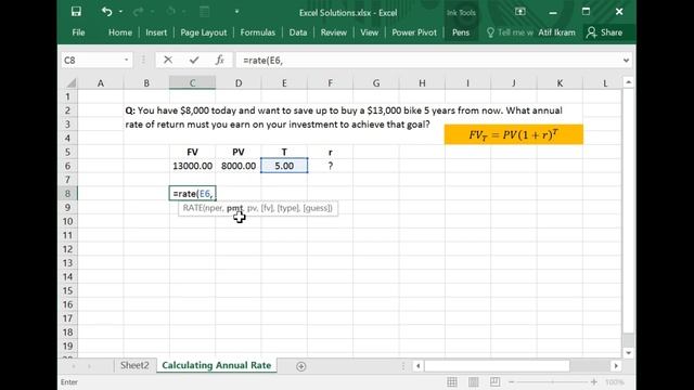 How to Calculate the Interest Rate (=RATE) in MS Excel смотреть онлайн