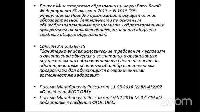 Организация специальных образовательных условий для детей с ОВЗ. смотреть онлайн