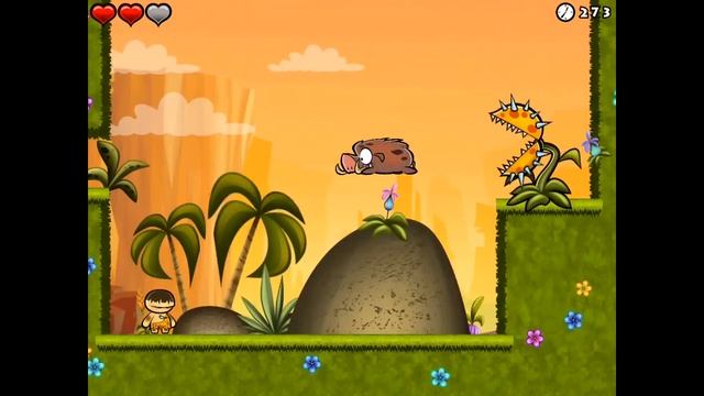 Chop Chop Caveman Walkthrough 1-5(Boss 1)