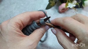 Великолепная резинка для толстой пряжи ?! Новинка!!! Простой двусторонний узор для шарфа и шапки