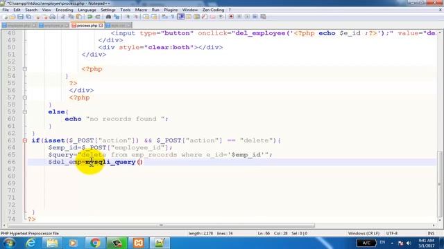 Employees Reg System Using Ajax,Jquery and Php In Urdu Part 9/22 (Delete Data) смотреть онлайн