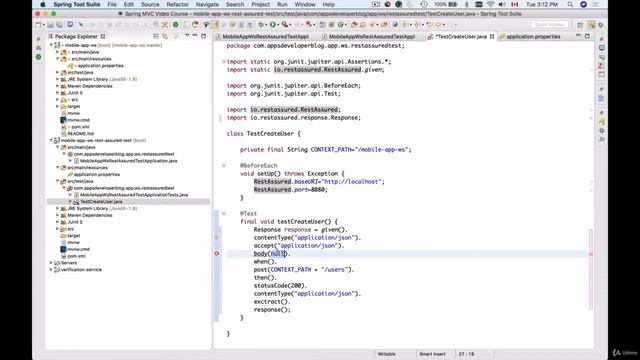 7 Create User API Call Create HTTP Post Request and Validate Response 256 смотреть онлайн