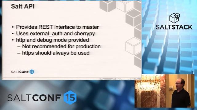 SaltConf15 - SaltStack - Using APIs to Integrate SaltStack with the REST смотреть онлайн