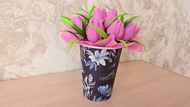 Тюльпаны из мыла