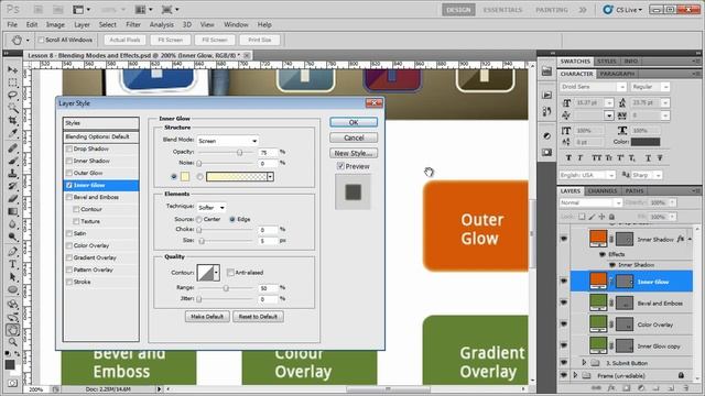 Beginners Web Design Basic Photoshop | 8. Blending Modes And Effects смотреть онлайн