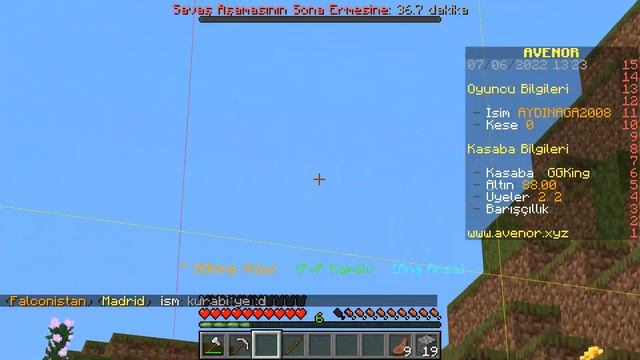 Avenor towny sunucusunda oynadım!!! Minecraft смотреть онлайн
