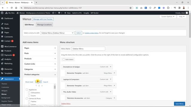 Blonwe - How to enable product categories on menu? смотреть онлайн