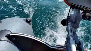 Carver MHT-3.8S тест на море, Лодка ПВХ Инзер-330 V (киль) скорость 15 км/час. Ч 2