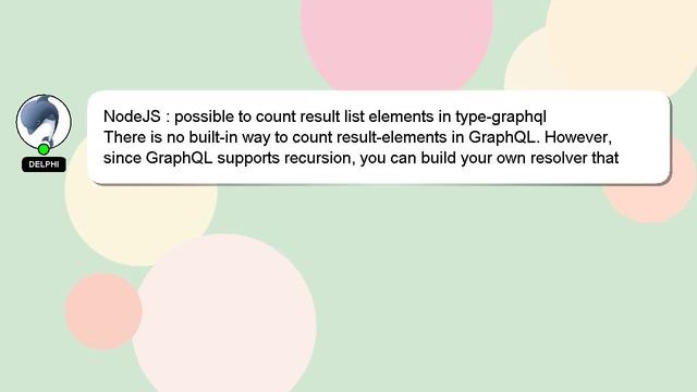 NodeJS : possible to count result list elements in type-graphql смотреть онлайн