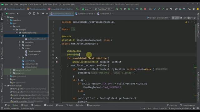 Progress Bar within a Notification - Notifications in Android смотреть онлайн