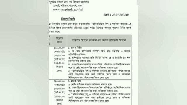 হিন্দু ধর্মিয় কল্যাণ ট্রাস্টে বিশাল এক নিয়োগ।The Hindu region kollan trast job circuler 2023. смотреть онлайн