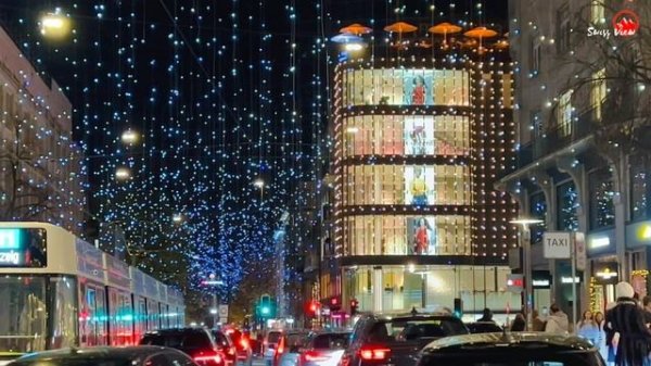 Christmas Lighting in Zurich City , Switzerland  ! Christmas Vibes switzerland !