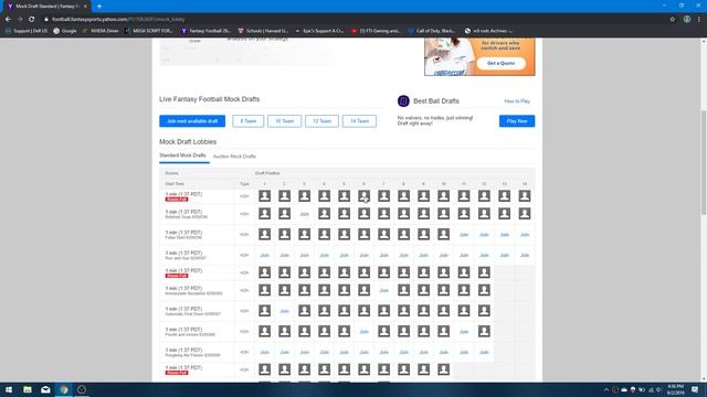Prize Update and Mock Draft Tutorial!!! 2019 Yahoo Sports Fantasy Football League смотреть онлайн