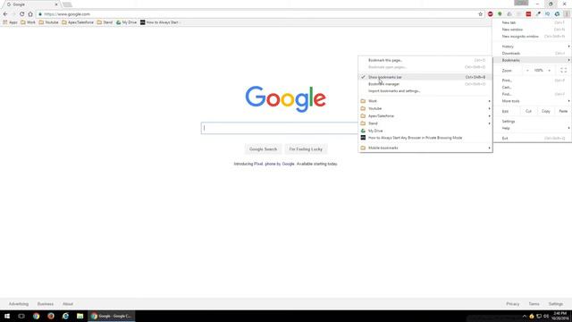 How to Show or Hide The Chrome Bookmark Bar смотреть онлайн