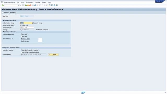 Create a Maintenance Dialog for a Table - in SAP [english] смотреть онлайн