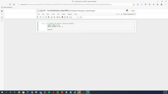 Classifying Iris types using KNN machine learning algorithm Part 2: Importing Data into Python смотреть онлайн