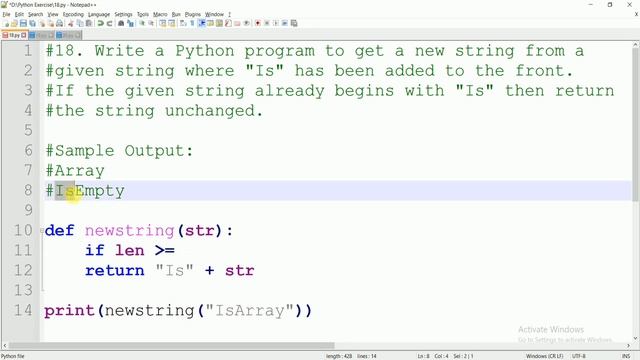 #18 WAP to find the String Character is available or Not, If available Add New String in Python |Cw смотреть онлайн