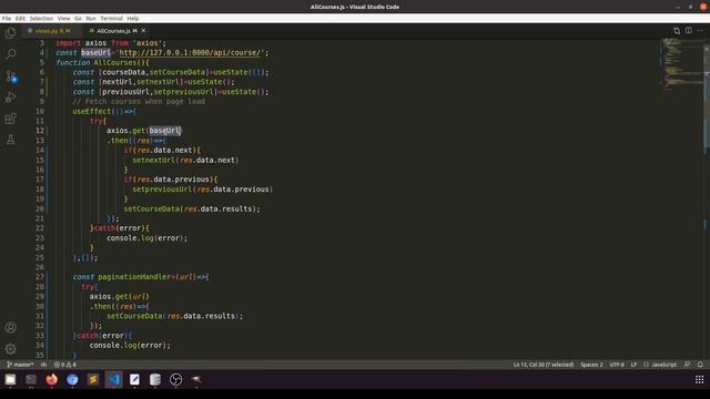 Django ReactJs LMS #88 | Next previous pagination in Django & ReactJs | Learn Django ReactJs RESTAp смотреть онлайн