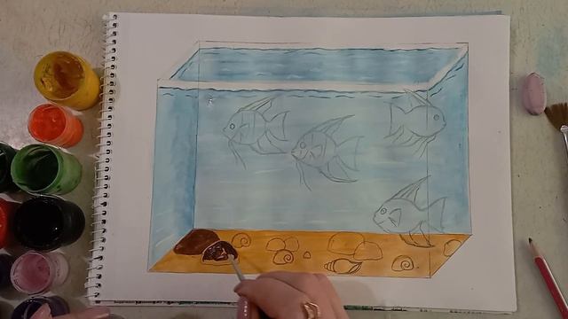 Урок образотворчого мистецтва. Акваріум 