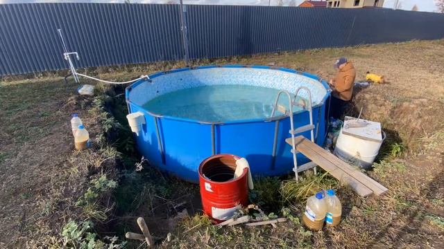 Подготовка каркасного бассейна к зимовке на улице смотреть онлайн