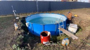 Подготовка каркасного бассейна к зимовке на улице