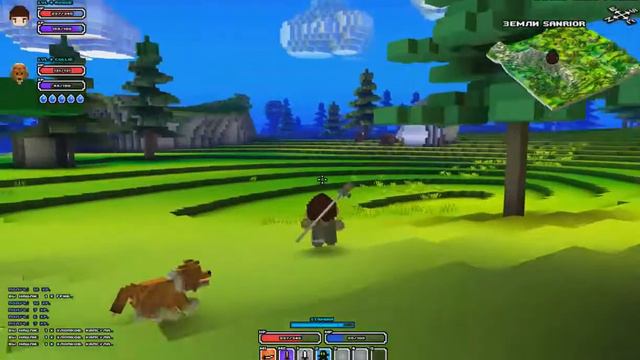 прохождение CubeWorld №3 весилуха с буйвалами