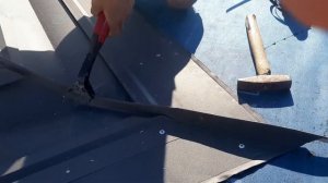 Монтаж ендовы клик фальц  grand line 1