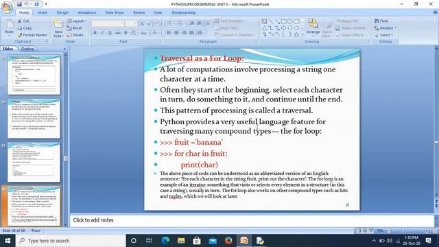 SYBSCIT SEM 3 STRING, TRAVERSAL FOR LOOP, STRING SLICES - PYTHON PROGRAMMING смотреть онлайн