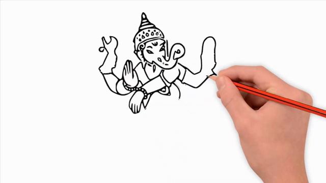 How to draw a vinayagar - How to Draw Ganesha drawing for kids смотреть онлайн