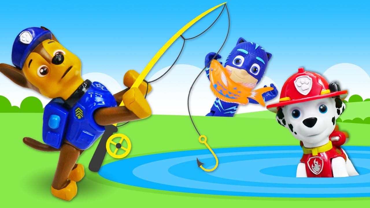 Щенячий Патруль и Кэтбой на Рыбалке! - Сборник видео игрушки Герои в Масках. Весёлые игры для детей смотреть онлайн