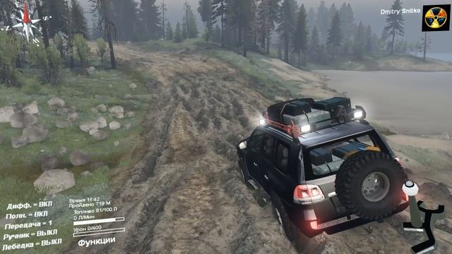 Играем в SpinTires #5 - Toyota Land Cruiser 200! смотреть онлайн