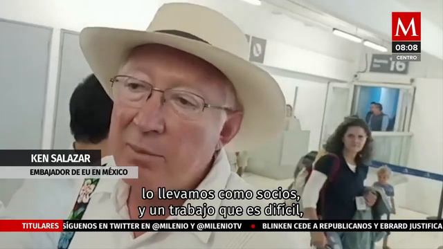 Ken Salazar evita hablar de dichos de Blinken sobre cárteles en México смотреть онлайн