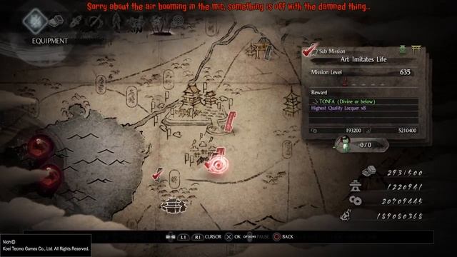 NiOH - Hiraishi Set Farming (Strongest HP Set In The Game)