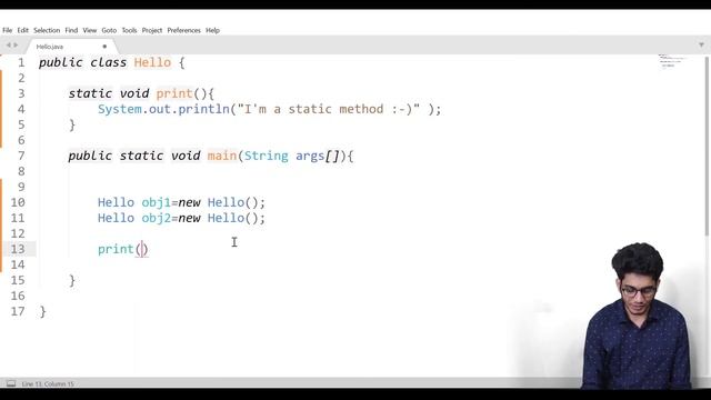 #6.3 Static Method in Java | Memory Management | Explanation | Coding | Part 3 | Println смотреть онлайн