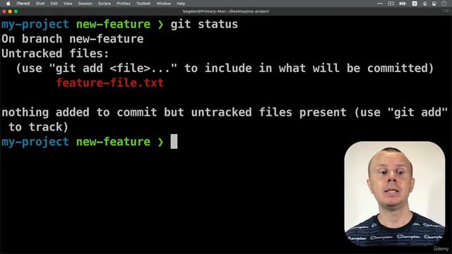 45 Создание первого коммита в ветке feature смотреть онлайн