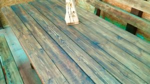 стол и две лавочки в беседку своими руками