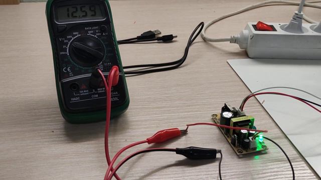 Входной контроль. АС DC 220 - 12В 1.5 А. Проверяем блок питания