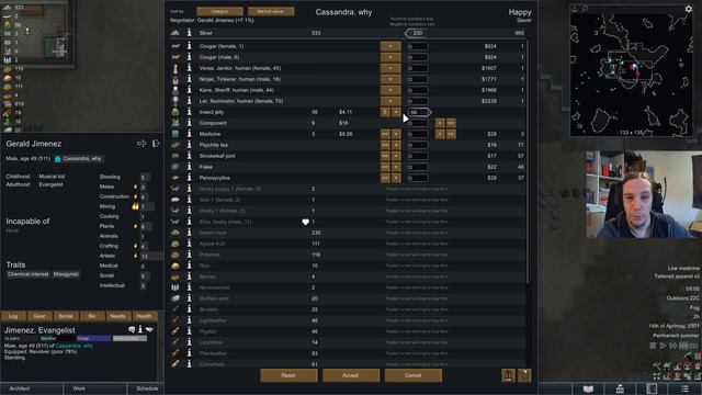 Rimworld 500% - Ep 08 - Cassandra Naked Brutality Vanilla
