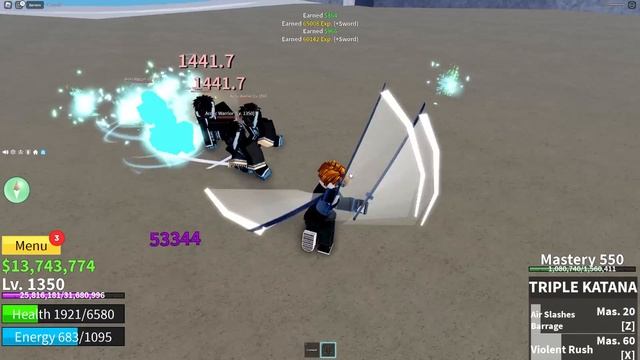 Going From Lvl 1 NOOB To MAX Lvl Using Only SWORD ( Rework Rengoku ) In Blox Fruits
