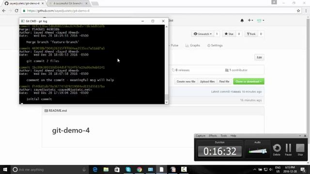 git basic commands and basic branching with github смотреть онлайн
