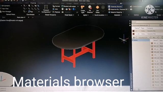 How to make Dining table in Autocad 3D. смотреть онлайн