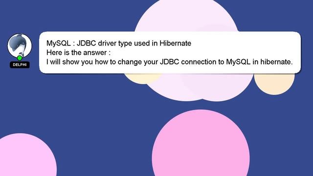 MySQL : JDBC driver type used in Hibernate смотреть онлайн