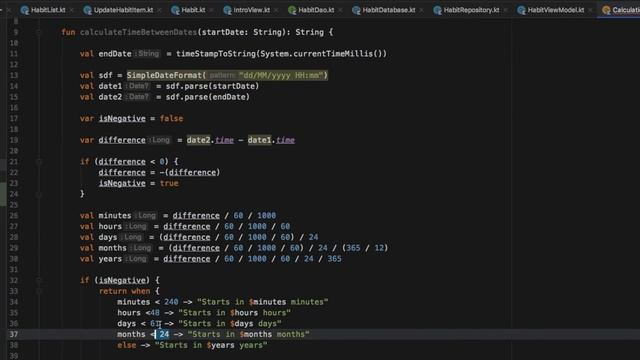 MVVM Habit Tracker App Tutorial in Android Studio (Calculating time between two dates) смотреть онлайн