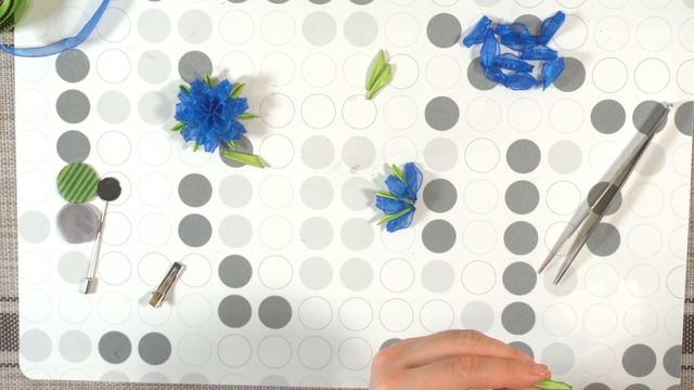 Васильки diy Канзаши полевые цветы своими руками смотреть онлайн